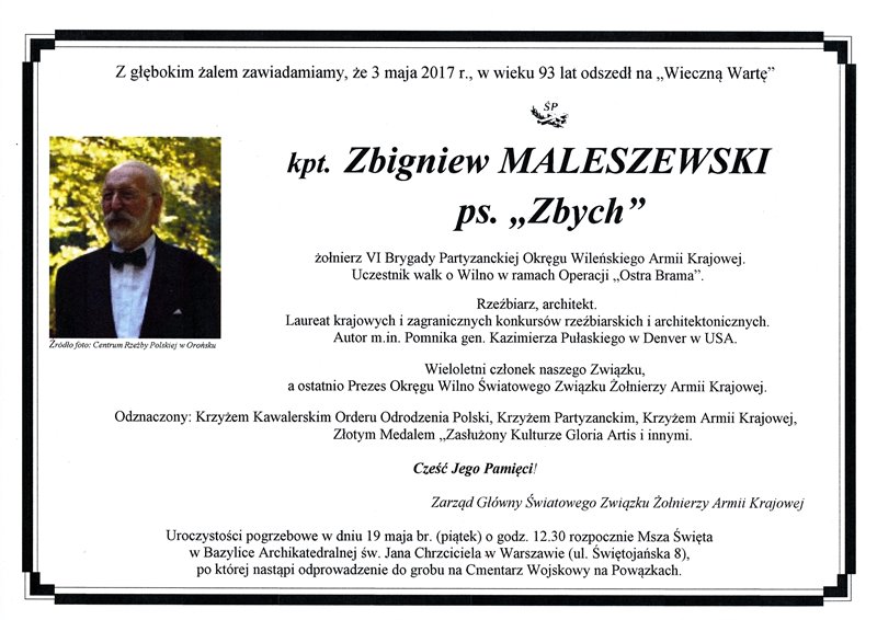 śp. Zbigniew Maleszewski