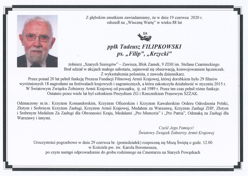 śp. Tadeusz Filipkowski